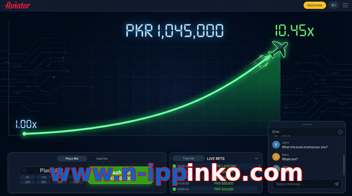 Main screen of Www.n-ippinko.com aviator page for PK players