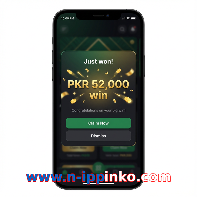 Main screen of Www.n-ippinko.com win page for PK players